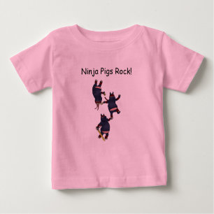 T-shirt Pour Bébé Wizard101 Ninja Pigs Rock Onesee