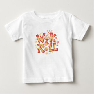 T-shirt Pour Bébé Wok & Roll Dim Sum Asian Cuisine Vintage Retro Foo