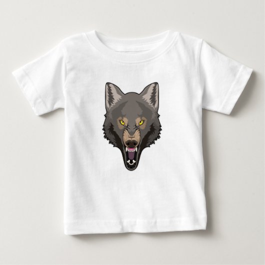 T-shirt Pour Bébé Wolf en colère (Devant)