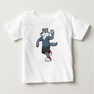 T-shirt Pour Bébé Wolf Handball joueur Handball