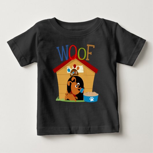 T-shirt Pour Bébé Woof Dog (Devant)