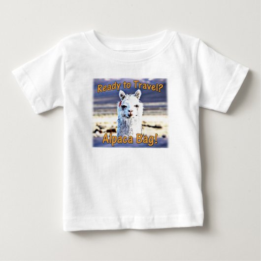 T-shirt Pour Bébé World Traveler - Drôle sac Alpaca (Devant)