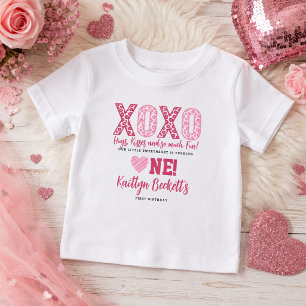 T-shirt Pour Bébé XOXO Câlins et Bisous Saint-Valentin 1er Anniversa