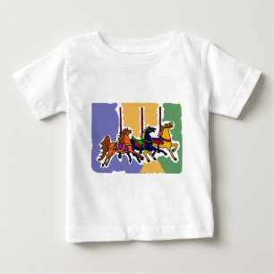 T-shirt Pour Bébé XX art populaire artistique de chevaux de