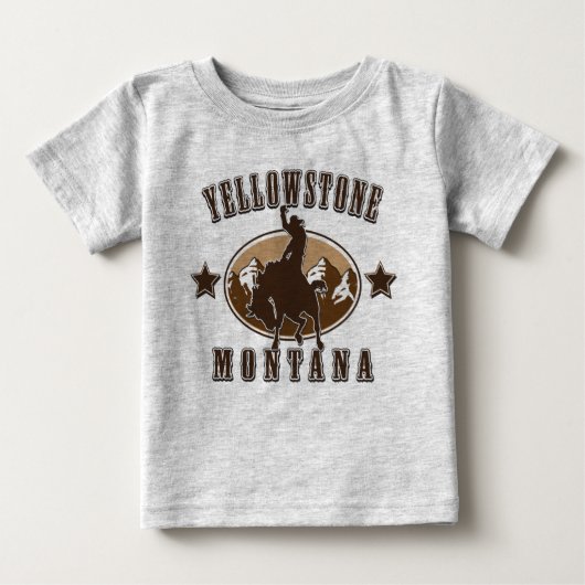 T-shirt Pour Bébé Yellowstone Montana (Devant)