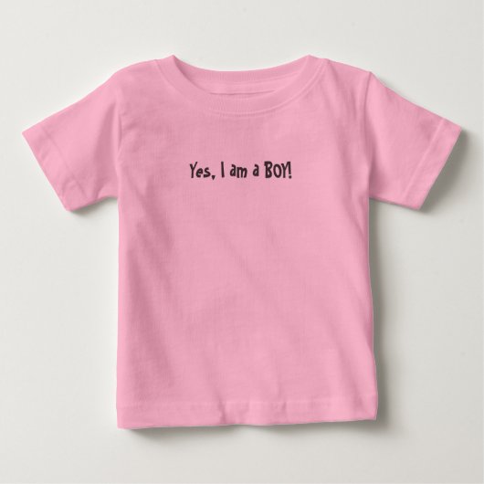 T-shirt Pour Bébé Yes, I am a BOY! (Devant)