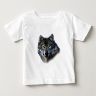T-shirt Pour Bébé Yeux de loup gris