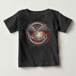 T-shirt Pour Bébé Yin Yang Dragons - Équilibre de pouvoir et d'espri
