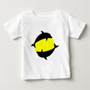 T-shirt Pour Bébé yin yin yin dauphins mignons au soleil