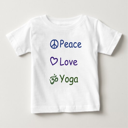 T-shirt Pour Bébé Yoga d'amour de paix (Devant)