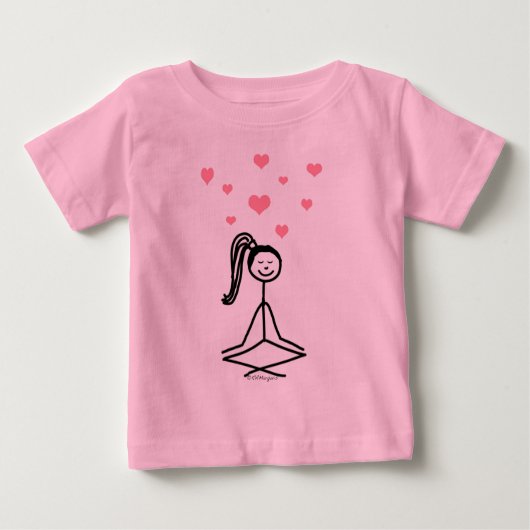 T-shirt Pour Bébé Yoga Girl (Devant)