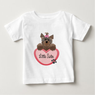 T-shirt Pour Bébé Yorkie Little Sister