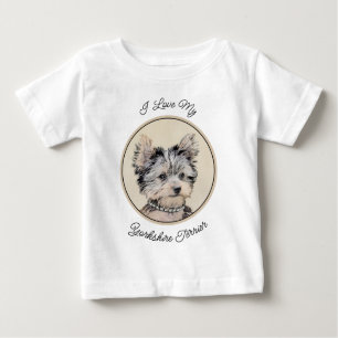 T-shirt Pour Bébé Yorkshire Terrier Puppy Peinture Chien original