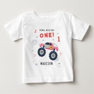 T-shirt Pour Bébé Young Wild Et Une Voiture Monster Pour Enfants 1Er