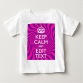 T-shirt Pour Bébé Your Keep Calm Saying on Hot Pink (Devant)