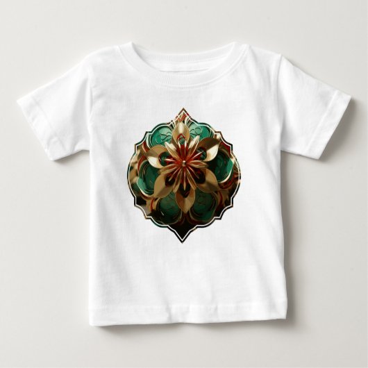 T-shirt Pour Bébé Yuletide Opulence : Threads dorés de Noël (Devant)