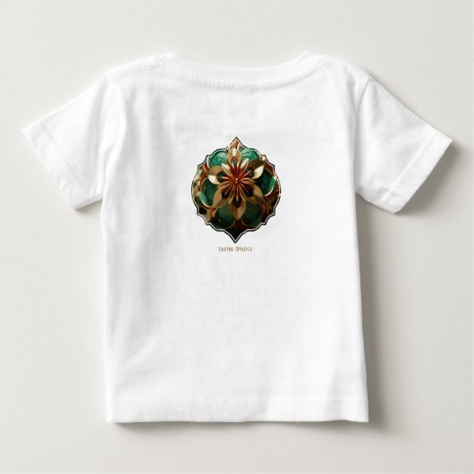 T-shirt Pour Bébé Yuletide Opulence : Threads dorés de Noël (Dos)