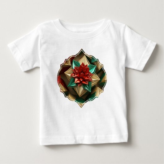 T-shirt Pour Bébé Yuletide Opulence : Threads dorés de Noël (Devant)