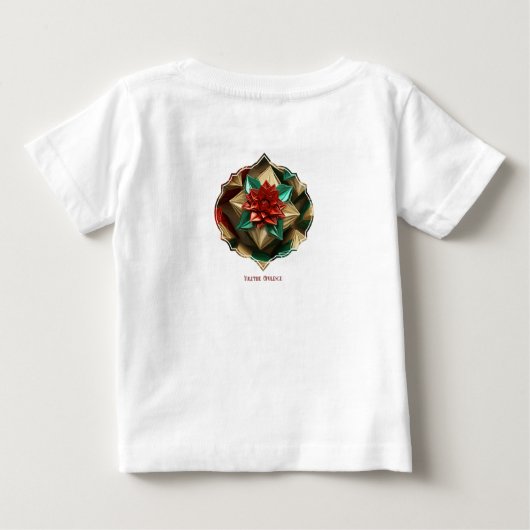 T-shirt Pour Bébé Yuletide Opulence : Threads dorés de Noël (Dos)