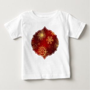 T-shirt Pour Bébé Yuletide Opulence : Threads dorés de Noël