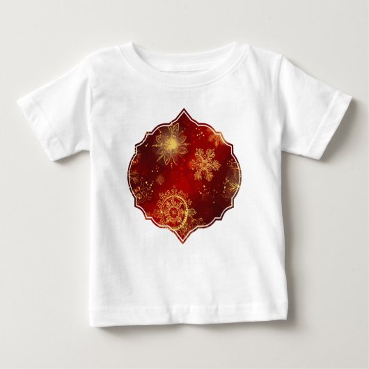 T-shirt Pour Bébé Yuletide Opulence : Threads dorés de Noël (Devant)