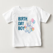T-shirt Pour Bébé Zarah Dancing Polar Bear • 1st Birthday Boy Baby (Devant)