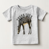 T-shirt Pour Bébé Zebra Love (Devant)