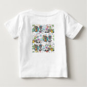 T-shirt Pour Bébé Zebra Mad Scientist Imprimer (Dos)
