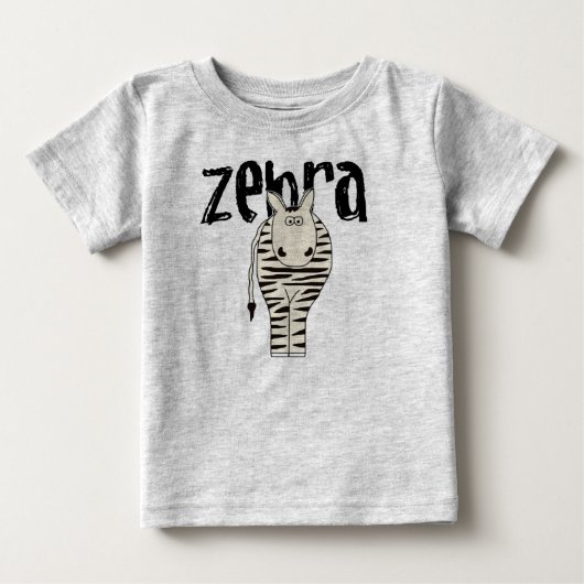 T-shirt Pour Bébé Zèbre (Devant)