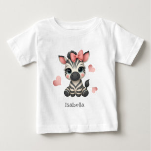 T-shirt Pour Bébé Zèbre de dessin animé adorable