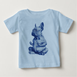T-shirt Pour Bébé Zen Bulldog en position de méditation Art