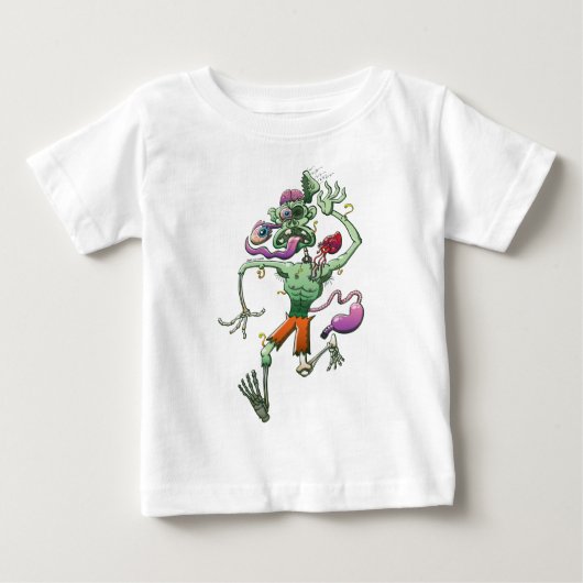 T-shirt Pour Bébé Zombie en difficulté en train de disparaître (Devant)