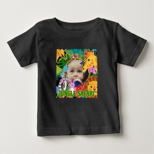 T-shirt Pour Bébé Zoo Wild Animal Jungle Safari Anniversaire de enfa (Devant)