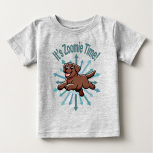 T-shirt Pour Bébé Zoomie Time Chocolate Lab
