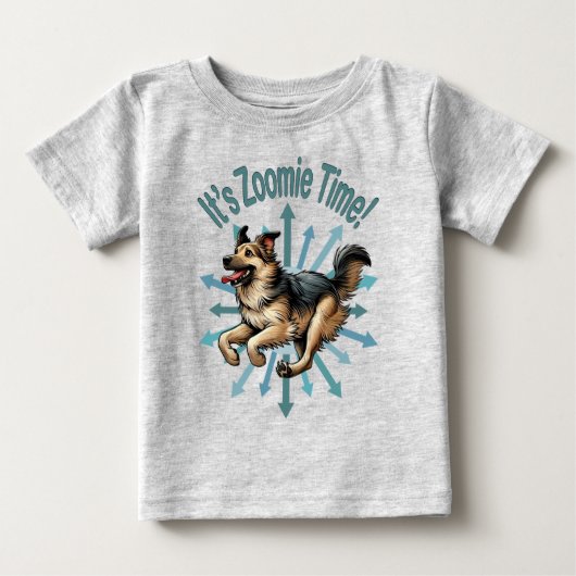 T-shirt Pour Bébé Zoomie Time Large Mutt (Devant)