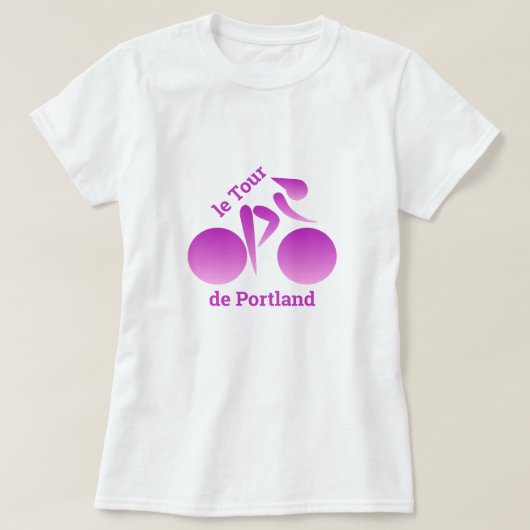 T-shirt pour bicyclette à pink féminin (Design devant)
