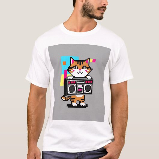 T-Shirt pour chat rétro mignon - Cadeau Cool (Devant)