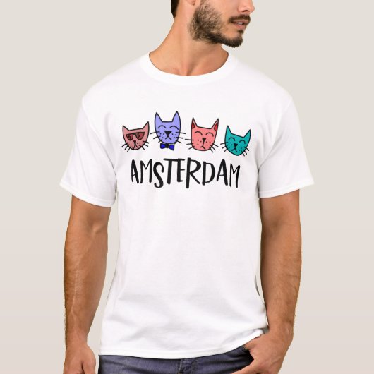 T-shirt pour chat Skyline Amsterdam (Devant)