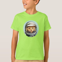 T-Shirt pour chat spatial rétro