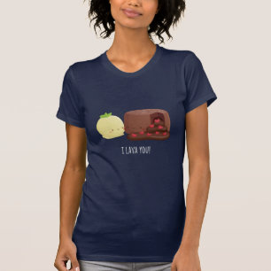 T-shirt pour couple Cute I Lava You Chocolate Molt