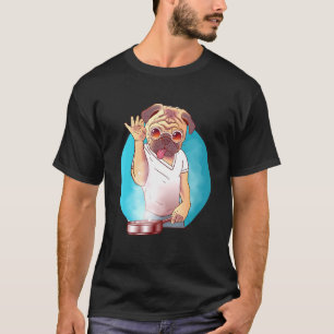 T-shirt pour cuisinier de pug
