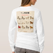 T-shirt pour dame avec une image d'un cheval (Dos)
