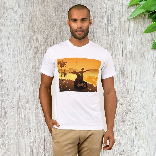 T-Shirt Pour Deux Personnes Dansant Sur La Plage
