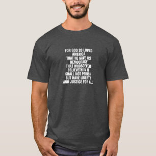T-shirt Pour Dieu si aimé Amérique