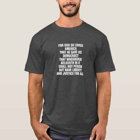 T-shirt Pour Dieu si aimé Amérique (Devant)