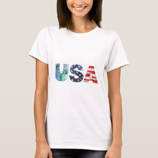 T-shirt pour drapeau américain (Devant)