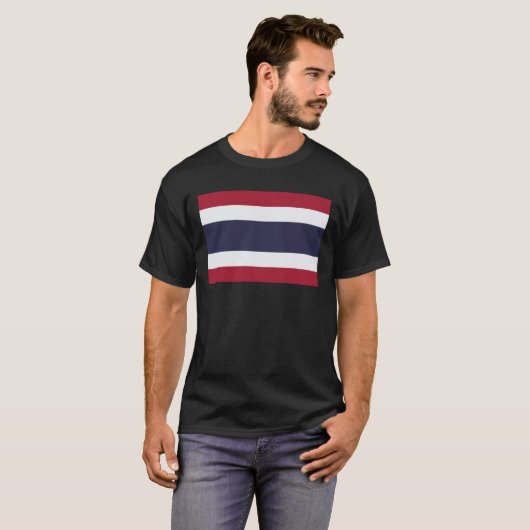 T-shirt pour drapeau thaïlandais de base (Devant entier)