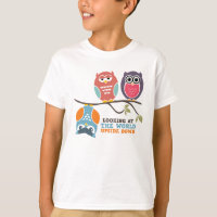 T-shirt pour enfant de mignonne Owl en caricature 