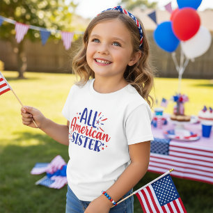 T-shirt pour enfants All American Sister 4 juillet