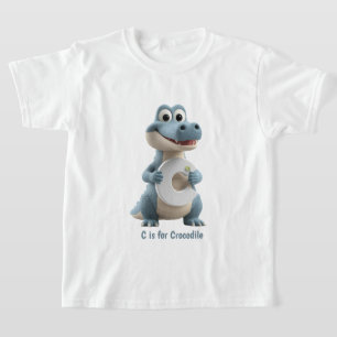 T-shirt pour enfants au crocodile mignon   C est p